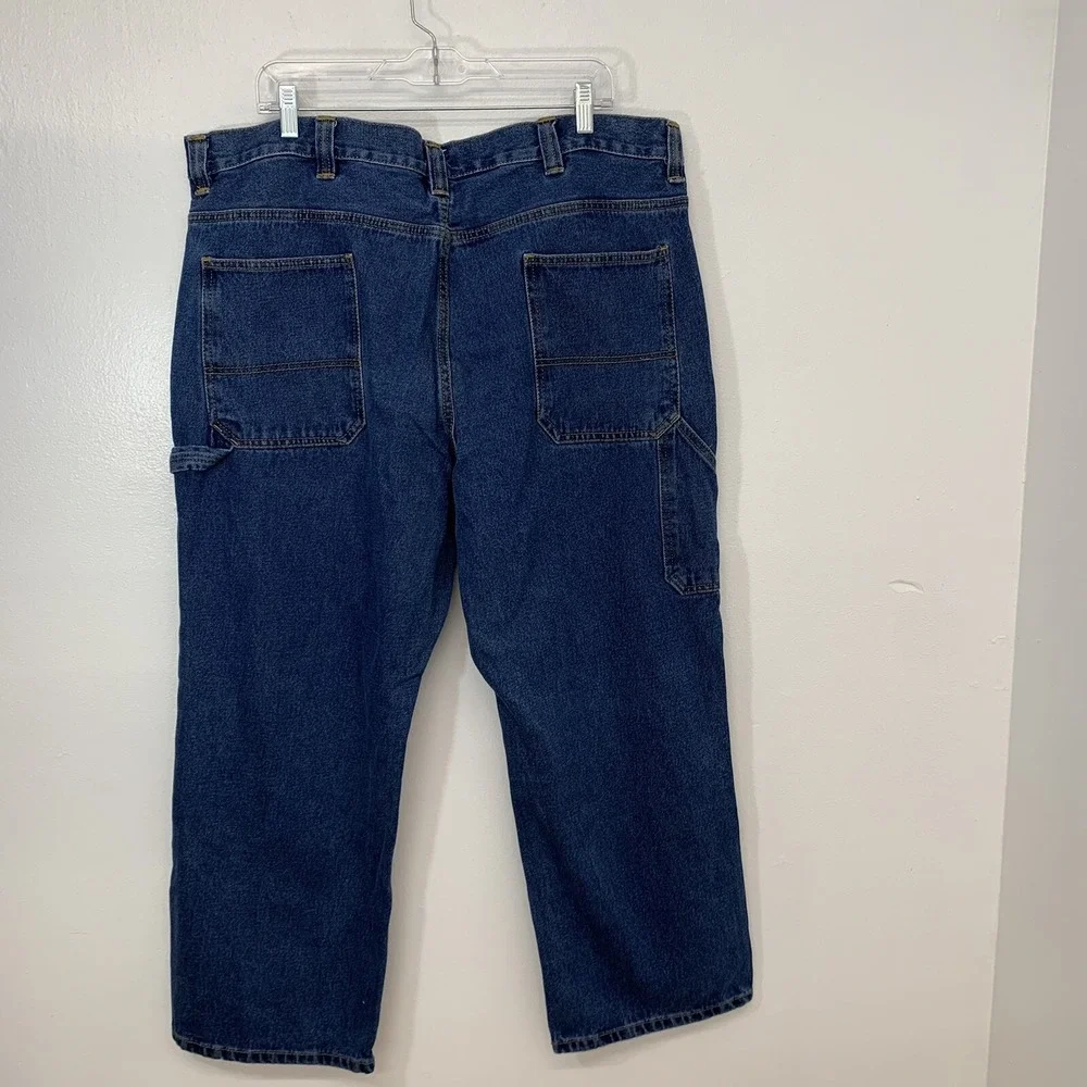 Blue Mountain‎ Y2K Carpenter Jeans Men 42 Straight 100% Cotton Heavy Inseam 28